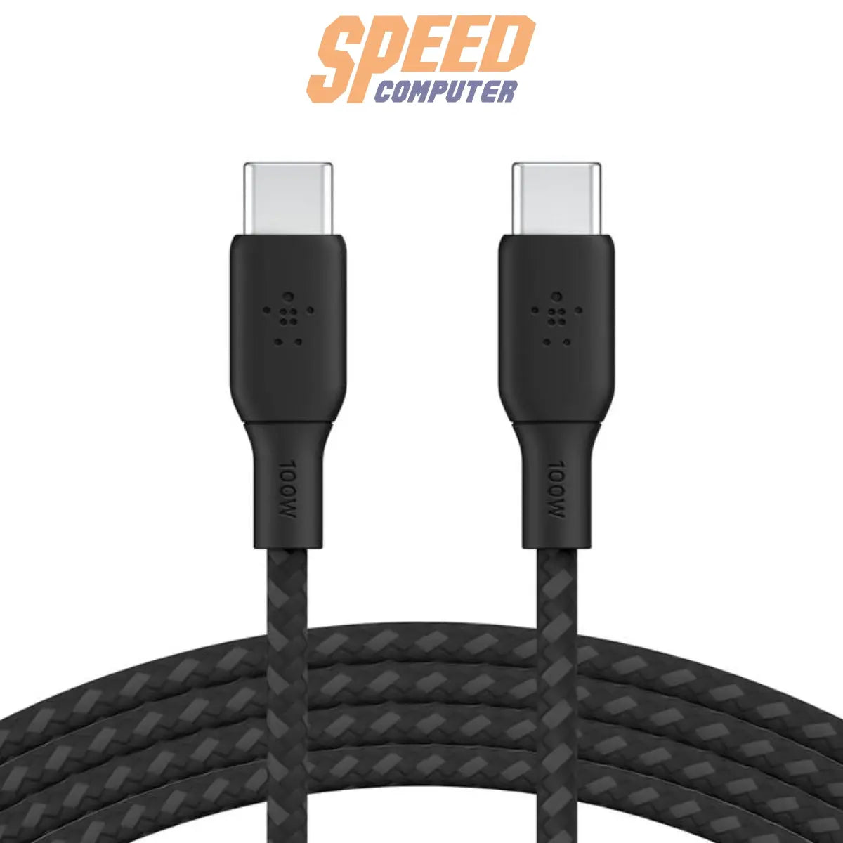 สายชาร์จ Belkin BoostCharge USB-C to USB-C รองรับกำลังไฟ 100W สำหรับชาร์จเร็ว อุปกรณ์ USB-C สีดำ