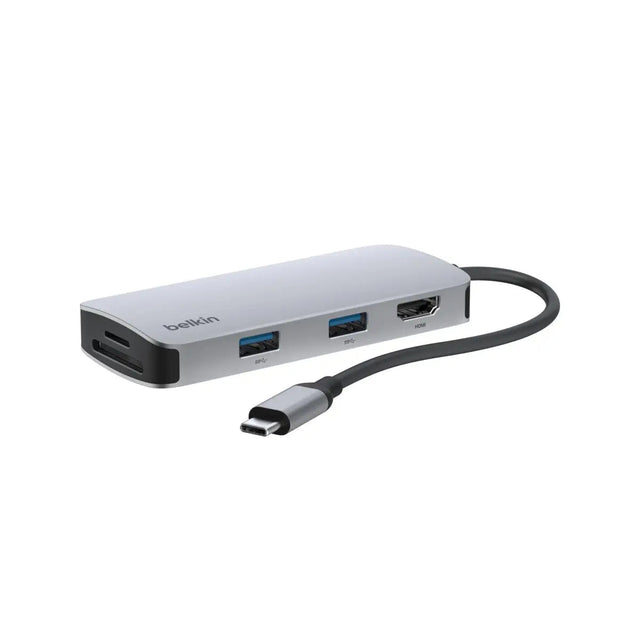 อุปกรณ์แปลงสัญญาณ Belkin USB-C 5-in-1 Multiport Hub (AVC007fqSGY-V2) - SpeedCom