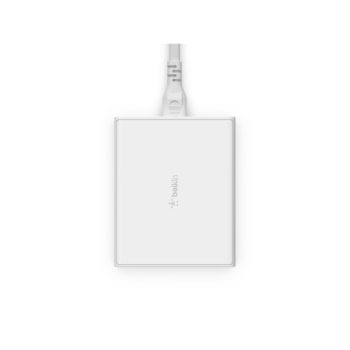 Adapter Charger Belkin 4-Port GaN 108W (WCH010dqWHJP) White