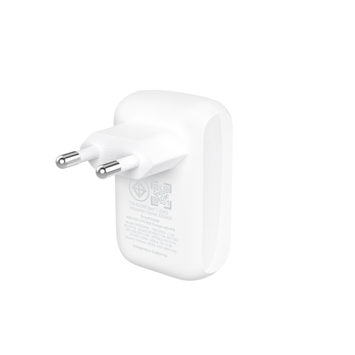 Adapter Belkin BoostCharge Dual Wall Charger 42W (WCB009thWH)