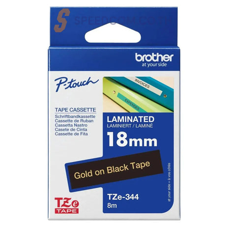 เทปพิมพ์อักษร Brother TZe 18mm. x8m Standard Laminated - SpeedCom