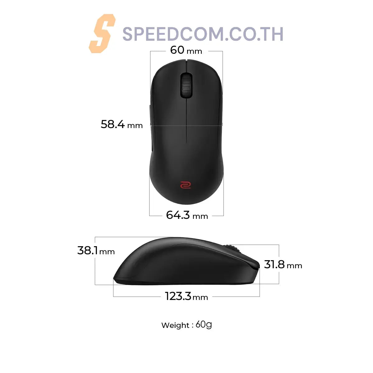 เมาส์เกมมิ่งไร้สาย ZOWIE ZA13-DW 4K Esports สีดำ - SpeedCom