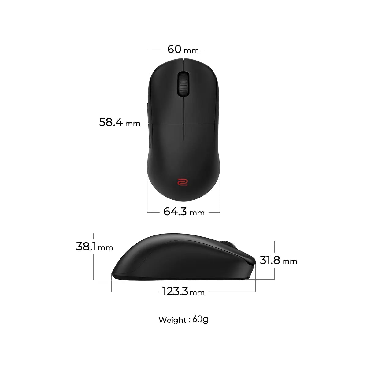 เมาส์เกมมิ่งไร้สาย ZOWIE ZA13-DW 4K Esports สีดำ - SpeedCom