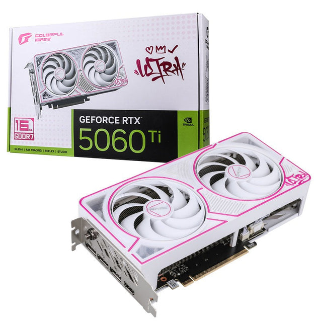 การ์ดจอ COLORFUL iGame GeForce RTX 5060 Ti Ultra W DUO OC 16GB-V WHITE