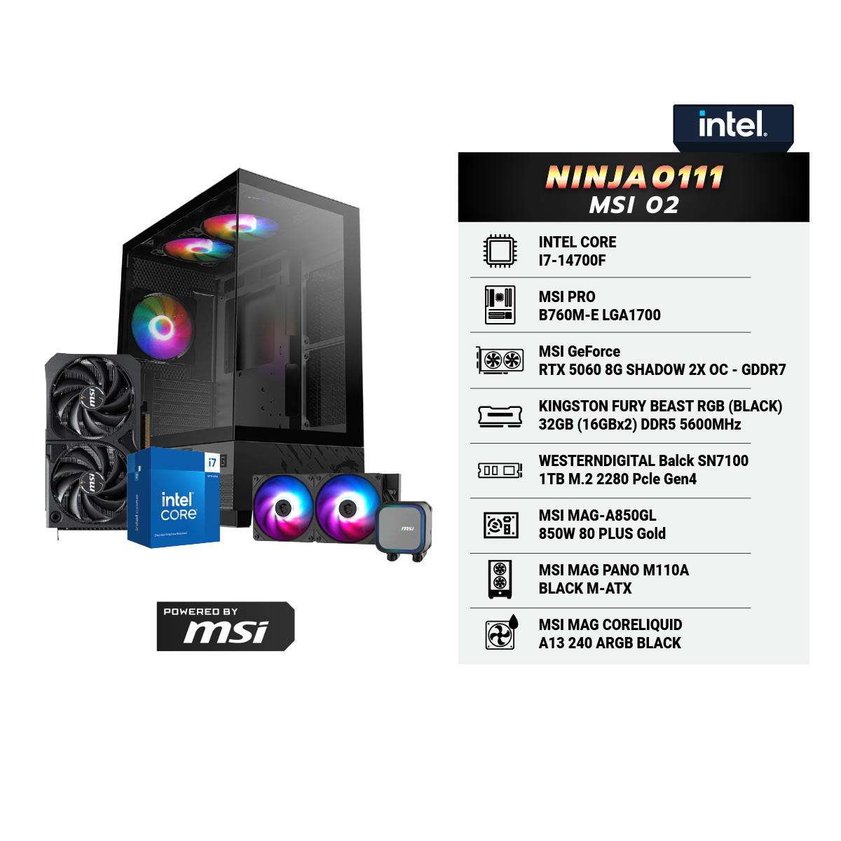 คอมประกอบ Set NINJA0111 Powered By MSI