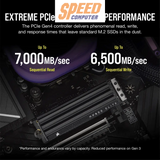 เอสเอสดี CORSAIR SSD MP600 ELITE WITH HEATSINK 1TB : CSSD-F1000GBMP600EHS READ7000 WRITE6500/5Y - SpeedCom