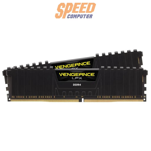 หน่วยความจำ แรม พีซี CORSAIR VENGEANCE LPX 16GB (8GBX2) DDR4 3200MHz CMK16GX4M2E3200C16 สีดำ - SpeedCom