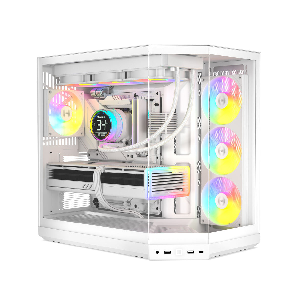 เคส HYTE Y50 RGB E-ATX Mid Tower Panoramic Glass