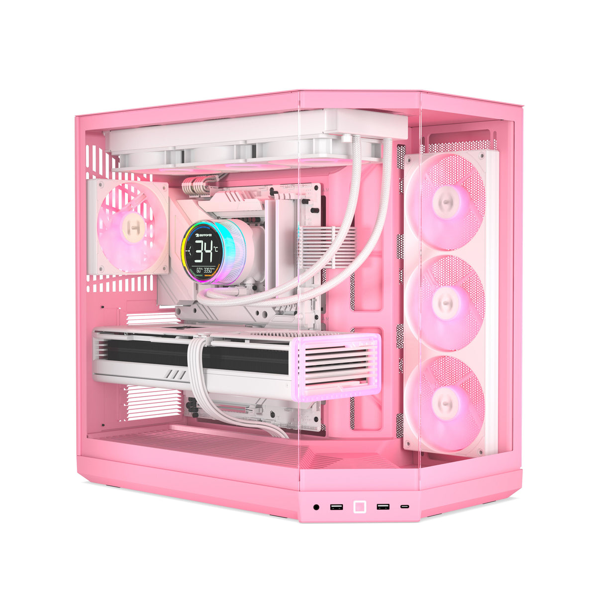 เคส HYTE Y50 RGB E-ATX Mid Tower Panoramic Glass