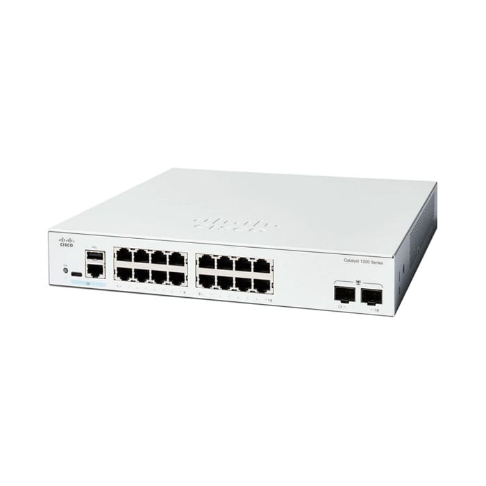 สวิตช์ฮับ Cisco C1200-16P-2G Catalyst 1200 16-Port Gigabit PoE+ - SpeedCom