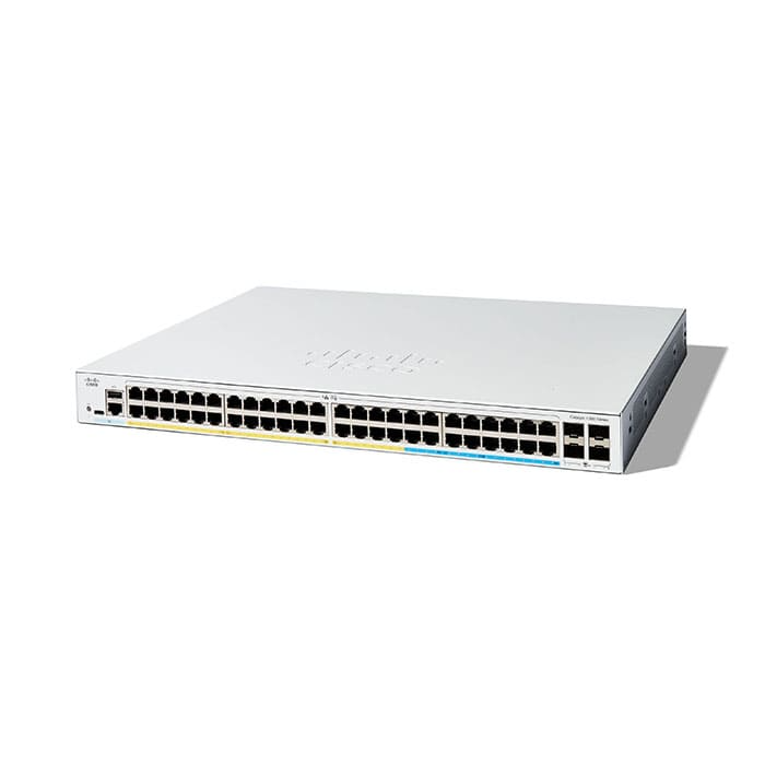 สวิตช์ฮับ Cisco C1300-48MGP-4X Catalyst 1300 48-Port PoE+ 740W