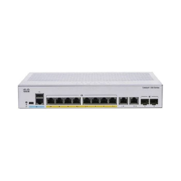 สวิตช์ฮับ Cisco C1300-8MGP-2X Catalyst 1300 8-Port (2.5G/1G) PoE+ 120W 10G Uplink - SpeedCom