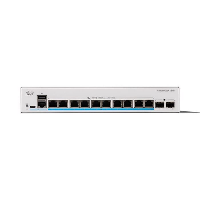 สวิตช์ฮับ Cisco C1300X-10NU-2X Catalyst 1300X 10-Port 5G UPOE 385W - SpeedCom