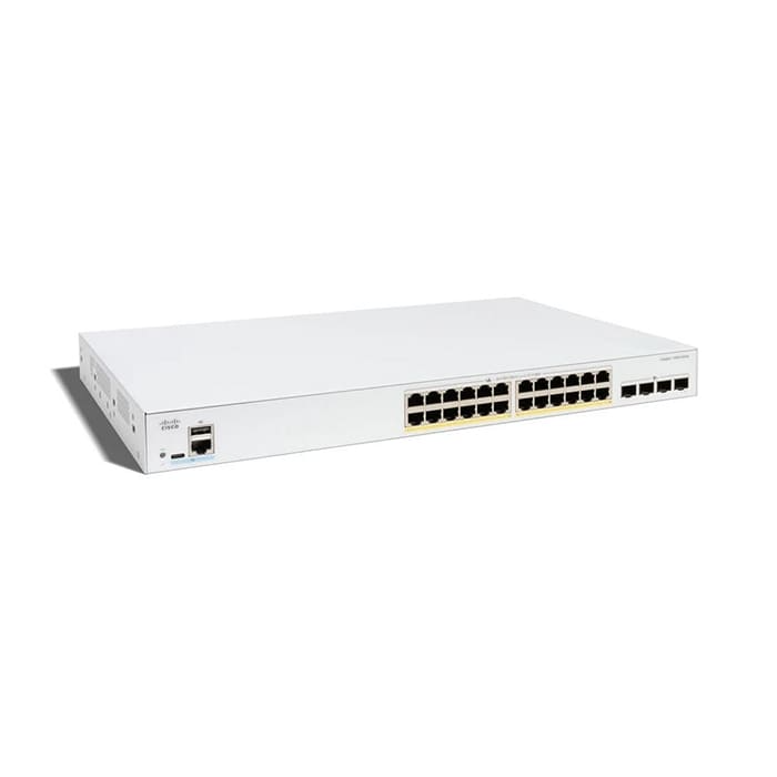 สวิตช์ฮับ Cisco C1300X-24P-4X Catalyst 1300X 24-Port Gigabit PoE - SpeedCom