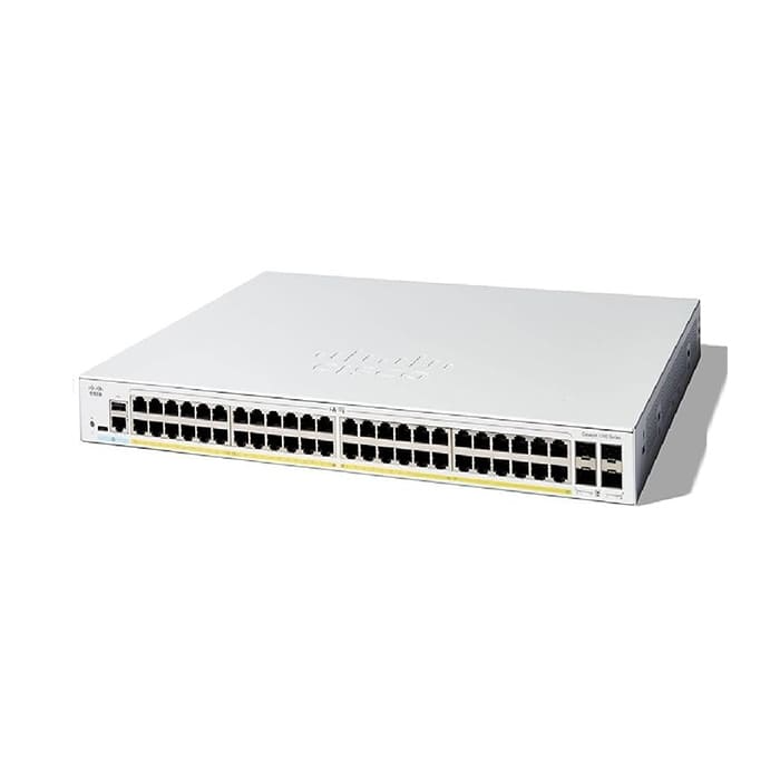 สวิตช์ฮับ Cisco C1300X-48P-4X Catalyst 1300X 48-Port Gigabit PoE 