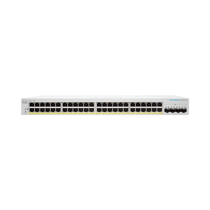 สวิตช์ฮับ Cisco CBS220-48P-4X Smart 48-Port PoE 10G SFP+ - SpeedCom