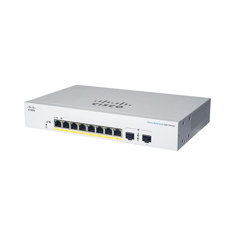 สวิตช์ฮับ Cisco CBS220-8P-E-2G Smart 8-Port Gigabit PoE - SpeedCom