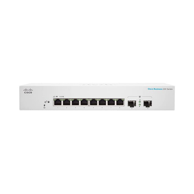สวิตช์ฮับ Cisco CBS220-8T-E-2G Smart 8-Port Gigabit SFP - SpeedCom