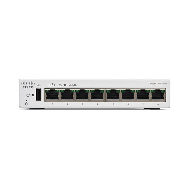 สวิตช์ฮับ Cisco Catalyst C1200-8T-D 8-Port Gigabit Desktop Switch - SpeedCom