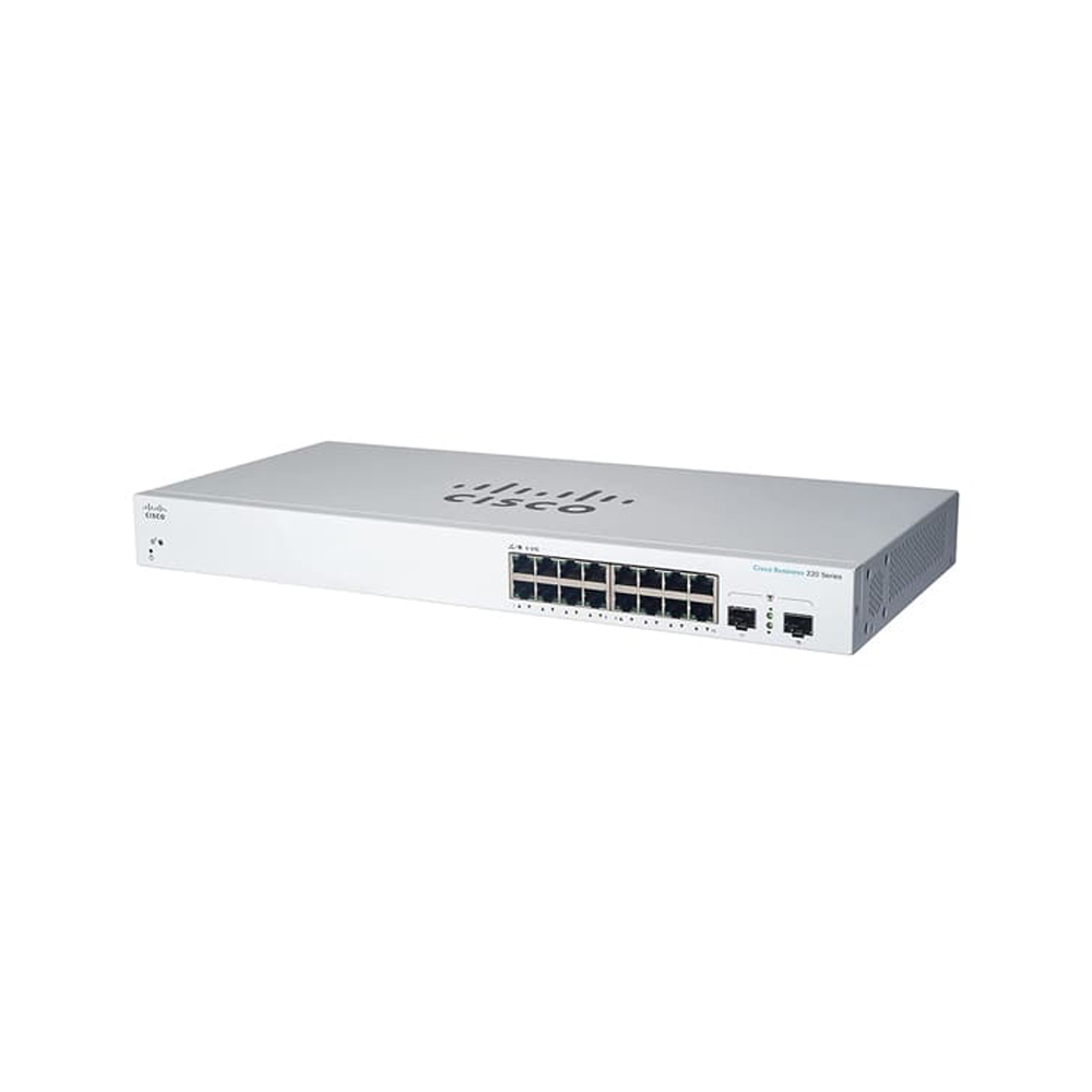 สวิตช์ฮับ Cisco CBS220-16T-2G-EU Smart 16-Port Gigabit Switch - SpeedCom