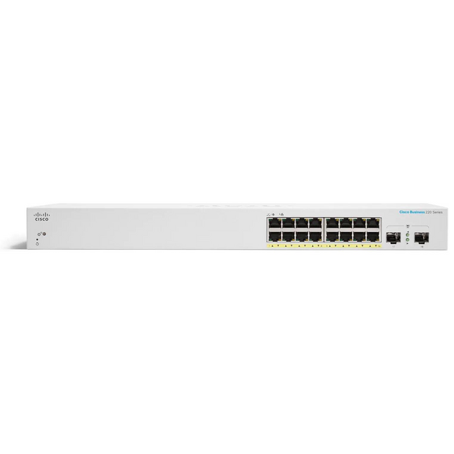 สวิตช์ฮับ Cisco CBS220-16T-2G-EU Smart 16-Port Gigabit Switch - SpeedCom