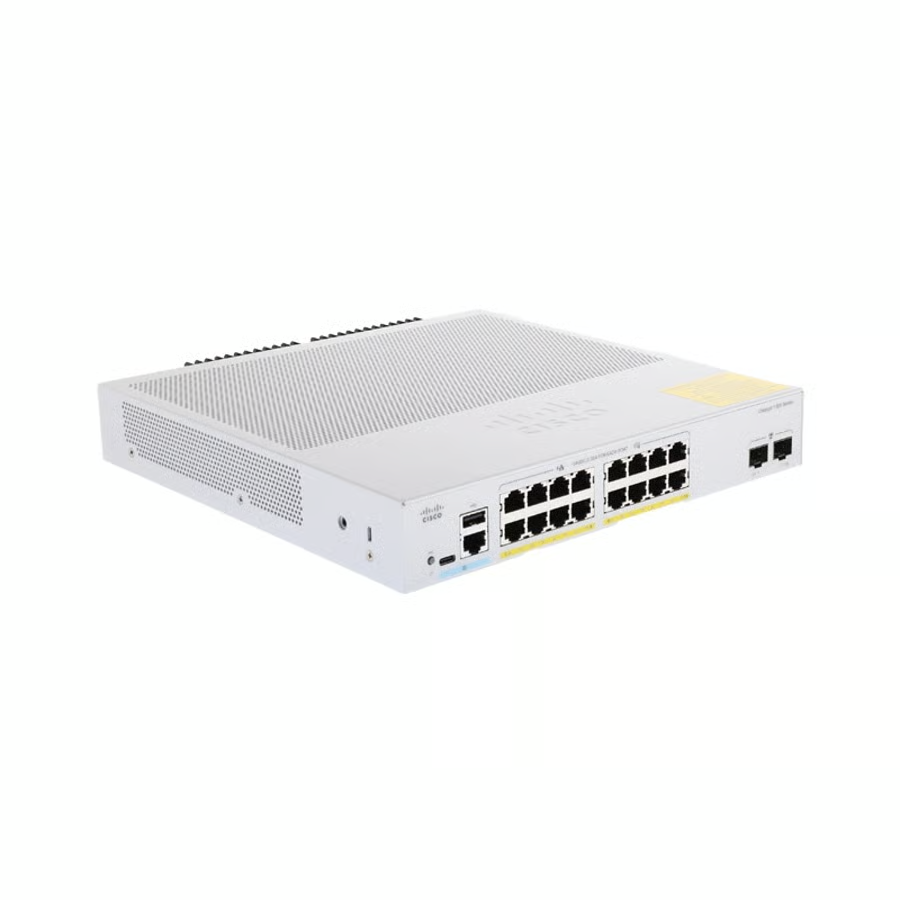 สวิตช์ฮับ Cisco Catalyst 1300 C1300-16P-2G 16-Port Gigabit PoE+ - SpeedCom