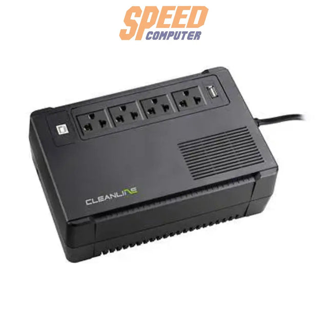 เครื่องสำรองไฟฟ้า (UPS) Cleanline EVOLUTION 1000 สีดำ ให้พลังงานสำรองเสถียร ป้องกันไฟตกไฟกระชาก เหมาะสำหรับคอมพิวเตอร์และอุปกรณ์สำคัญ