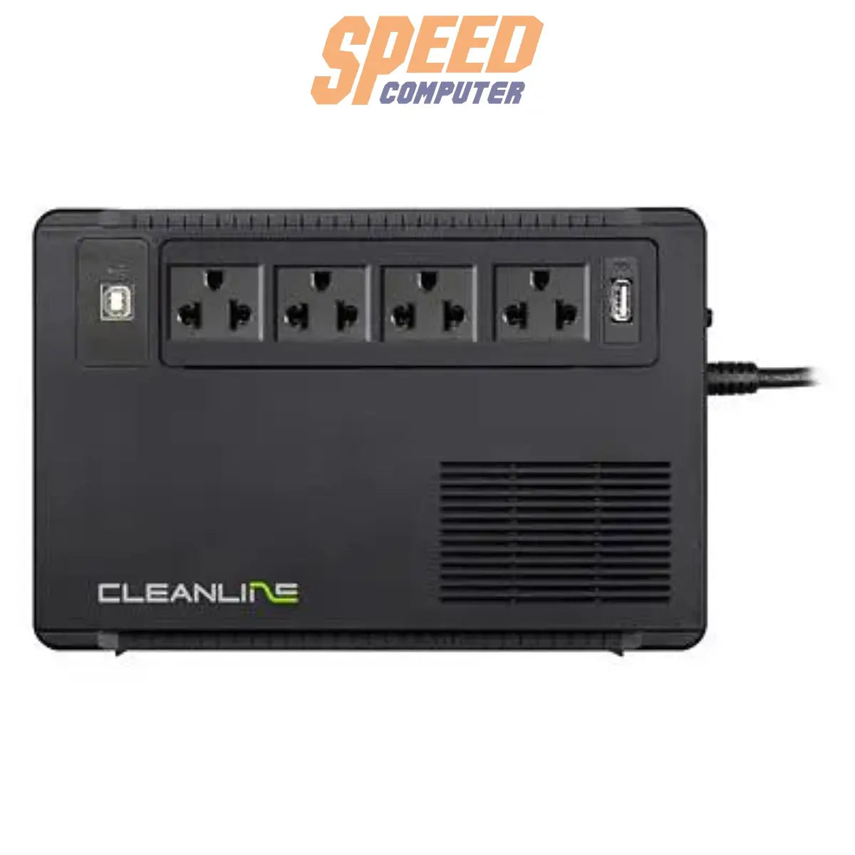 เครื่องสำรองไฟฟ้า (UPS) Cleanline EVOLUTION 1000 สีดำ ให้พลังงานสำรองเสถียร ป้องกันไฟตกไฟกระชาก เหมาะสำหรับคอมพิวเตอร์และอุปกรณ์สำคัญ