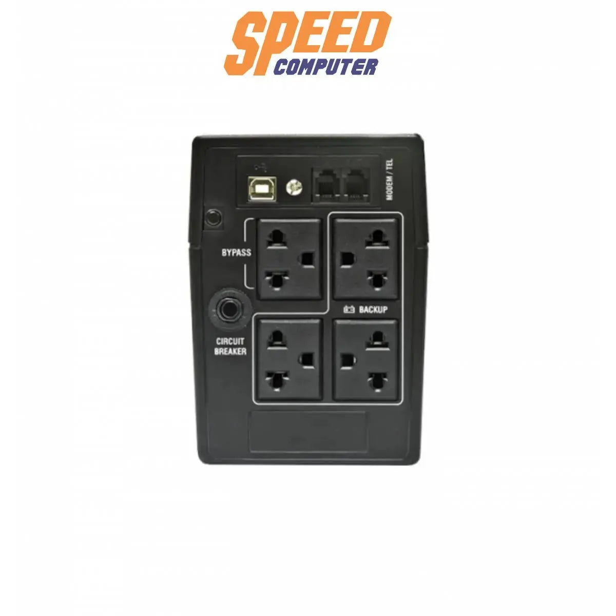 เครื่องสำรองไฟฟ้า Cleanline MD 1000VA 550วัตต์ สีดำ - SpeedCom