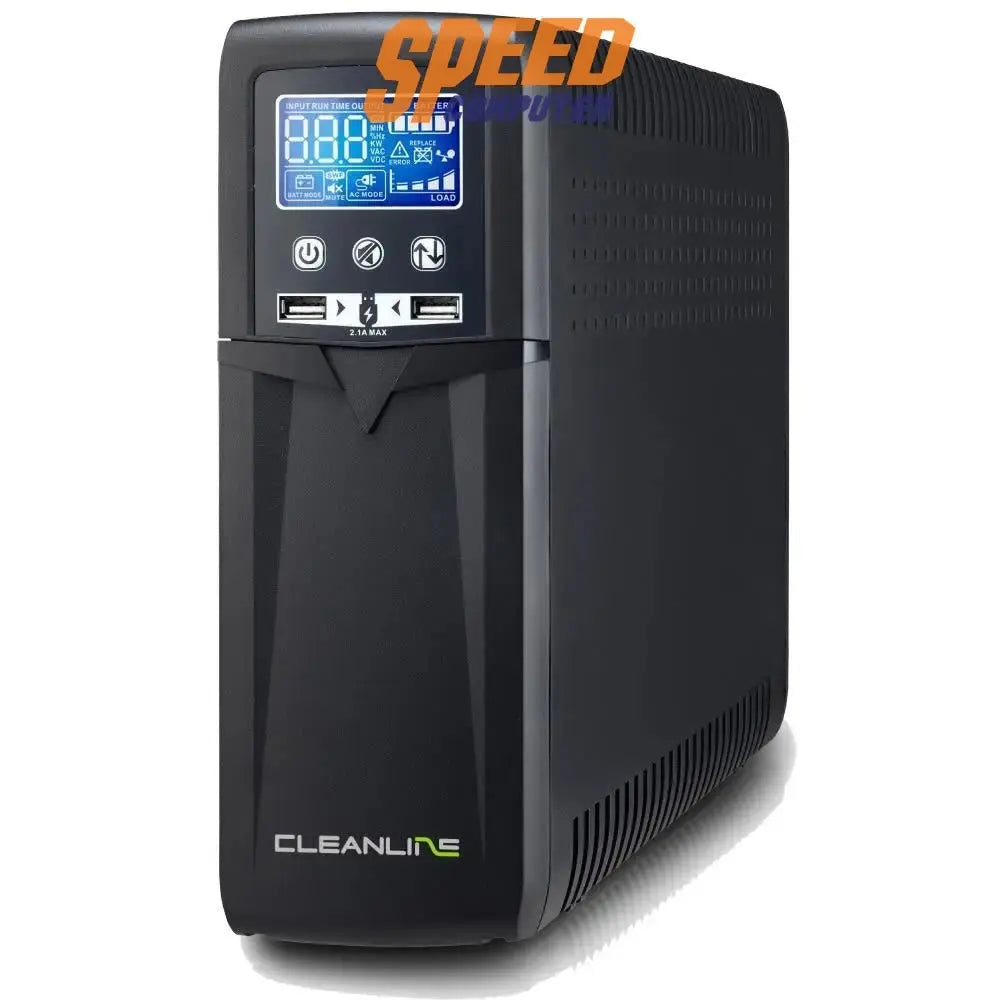 เครื่องสำรองไฟฟ้า Cleanline PRIME 1200 720วัตต์ สีดำ - SpeedCom
