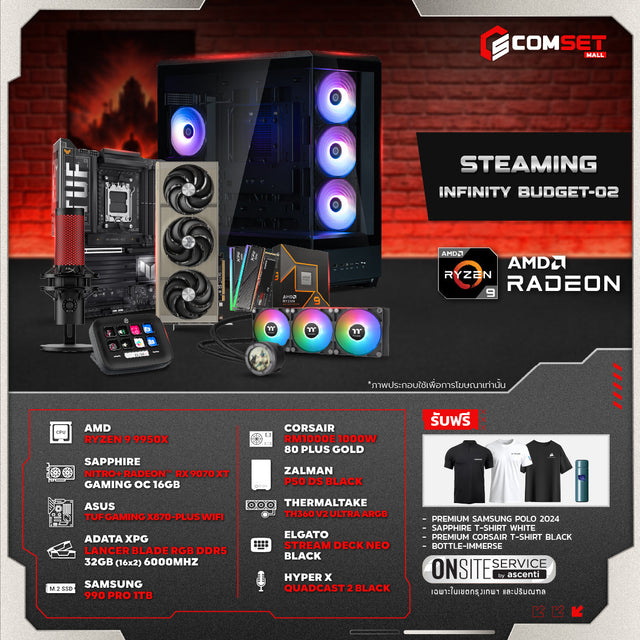 คอมประกอบ PC SPOL-STREAMING SET INFINITY BUDGET 02SpeedCom