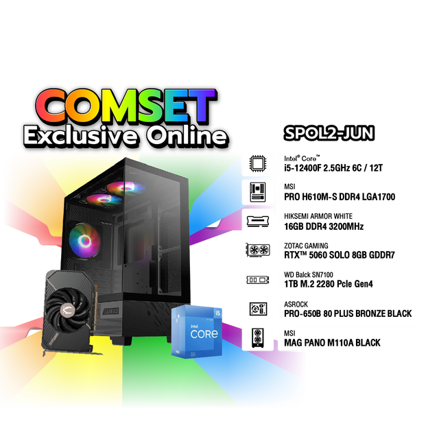 คอมประกอบ Set SPOL2-JUN-I5-12400F-16GB-1TB-5060SpeedCom