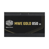 อุปกรณ์จ่ายไฟ Cooler Master MWE Gold 850 V3 NM FR A/EU cord