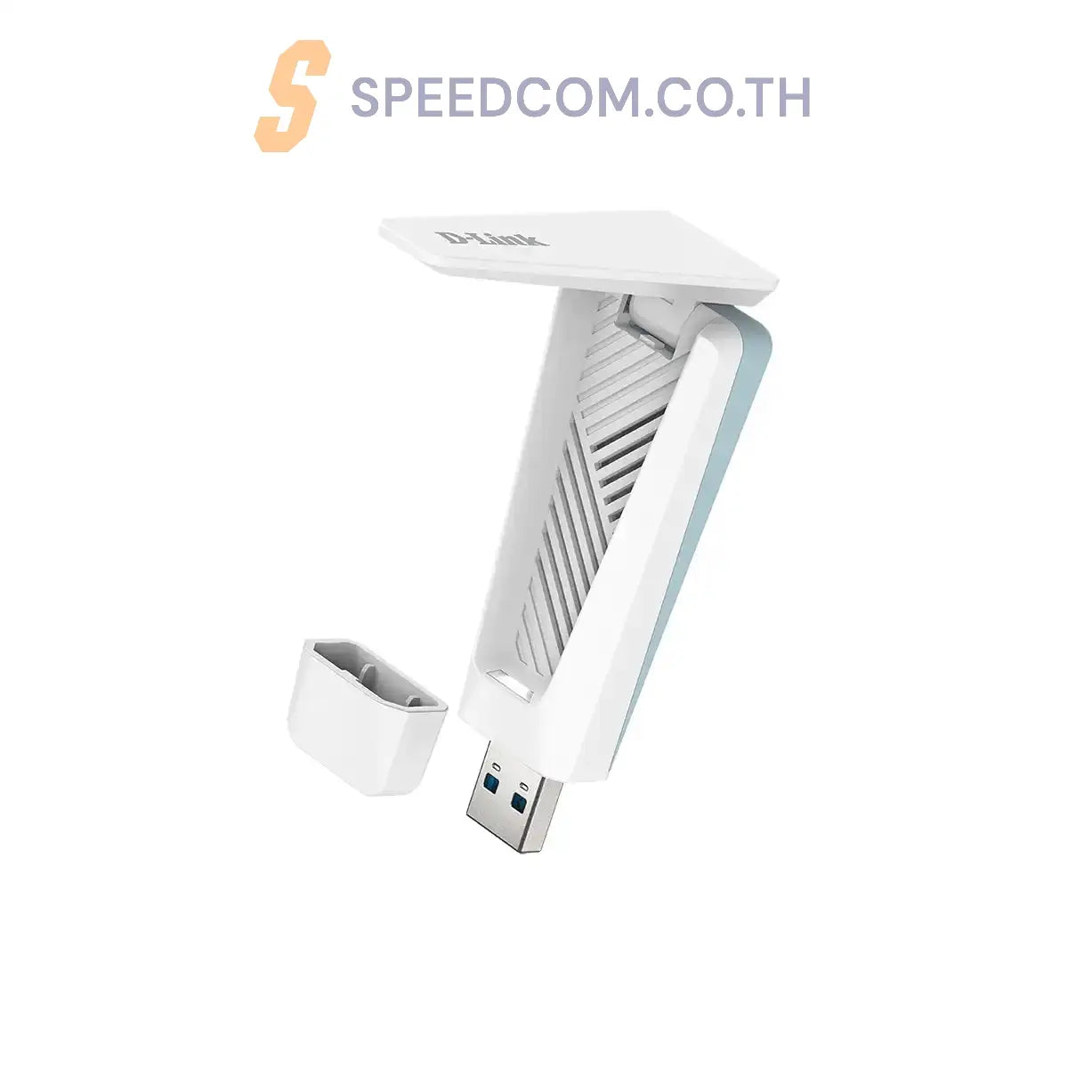 อุปกรณ์รับสัญญาณไวไฟ D-Link AX18U Wi-Fi 6 USB Adapter สีขาว