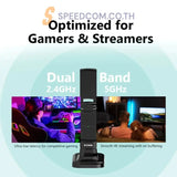 อุปกรณ์รับสัญญาณไวไฟ D-Link DWA-X3030 AX3000 Wireless USB Adapter สีดำ