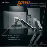 ขาจับจอ ERGONOZ ASTRO สีขาว (Metalic White) - SpeedCom