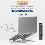 แท่นวางโน๊ตบุ๊ค ERGONOZ NOTEBOOK STAND PORTABLE TABLET STAND LAPTOP RISER SILVER 6M - SpeedCom