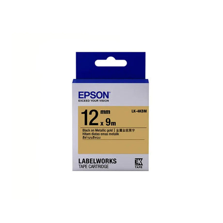 เทปพิมพ์ฉลาก Epson LK4KBM LabelWorks Black on GoldSpeedCom