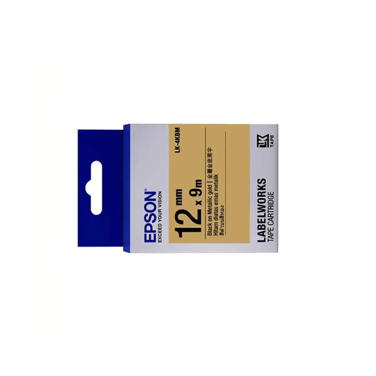 เทปพิมพ์ฉลาก Epson LK4KBM LabelWorks Black on GoldSpeedCom
