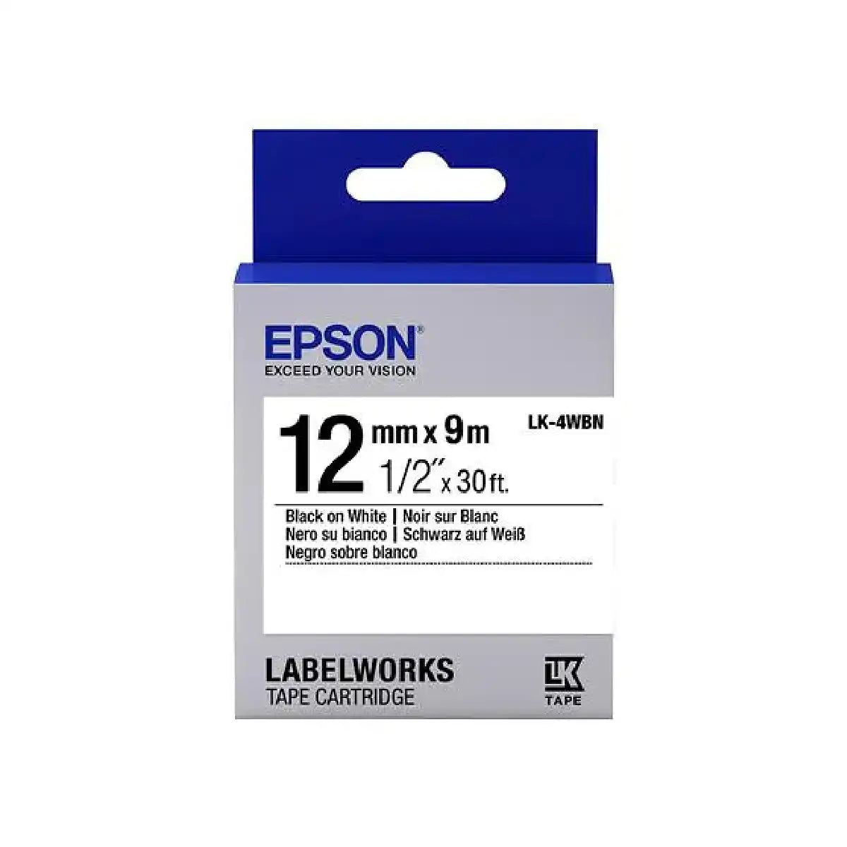 เทปพิมพ์ฉลาก Epson LK4WLN Label TapeSpeedCom