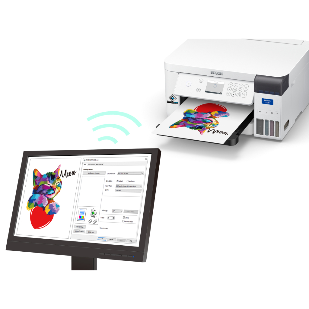 เครื่องพิมพ์ผ้า Epson SureColor SC-F130 A4 Dye-Sublimation Textile Printer - SpeedCom