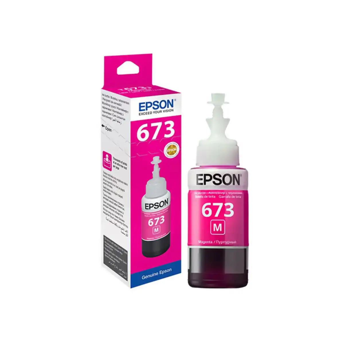 หมึกเครื่องปริ้นเตอร์ Epson-T673300 สีชมพู (Magenta)SpeedCom