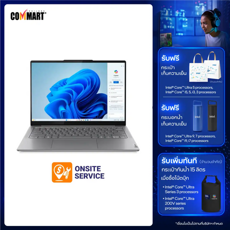 โน๊ตบุ๊ค Lenovo Yoga Slim 7 14IMH9 83CV002STA Ultra 7 สีเทา (Luna Grey)SpeedCom
