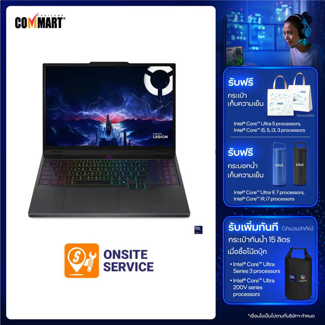 โน๊ตบุ๊ค Lenovo Legion 5 15IRX10-83LY00HGTA i7 Gen13 สีดำSpeedCom