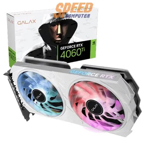 การ์ดจอ GALAX GeForce RTX 4060ti EX WHITE 1-CLICK OC 8GB GDDR6 - SpeedCom