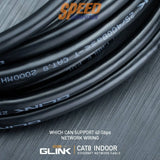 สายแลน GLINK Gold Series รุ่น CABLE/8 มาตรฐาน Cat8 รองรับความเร็วสูงสุดระดับ 40Gbps และแบนด์วิธ 2000MHz เหมาะสำหรับใช้งานอินเทอร์เน็ตความเร็วสูงและอุปกรณ์เครือข่ายระดับมืออาชีพ