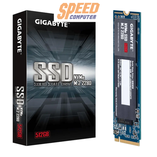 เอสเอสดี Gigabyte 512GB PCIe Gen 3x4/NVMe M.2 2280 GP-GSM2NE3512GNTD - SpeedCom