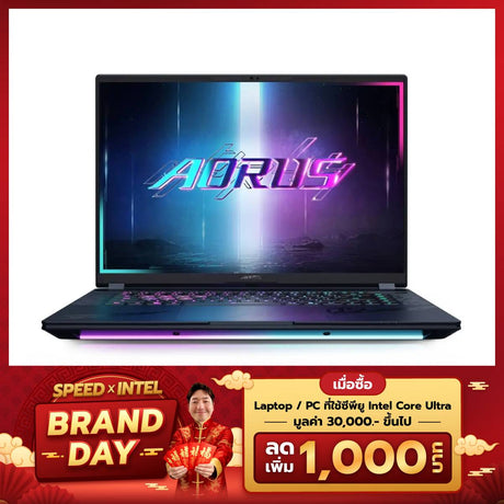 โน๊ตบุ๊ค Gigabyte Aorus MASTER 16 BZH-C6THE64SH Ultra 9 สีดำ (Dark Tide) - SpeedCom