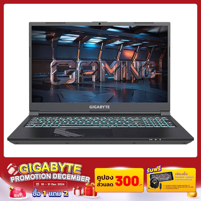 โน๊ตบุ๊ค Gigabyte G5 MF-F2TH313SH i5 Gen12 สีดำ