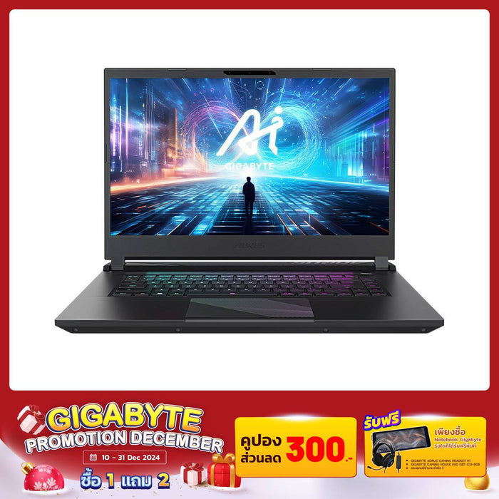 โน๊ตบุ๊ค Gigabyte Aorus 15 BKG-13TH754CH Ultra 7 สีดำ